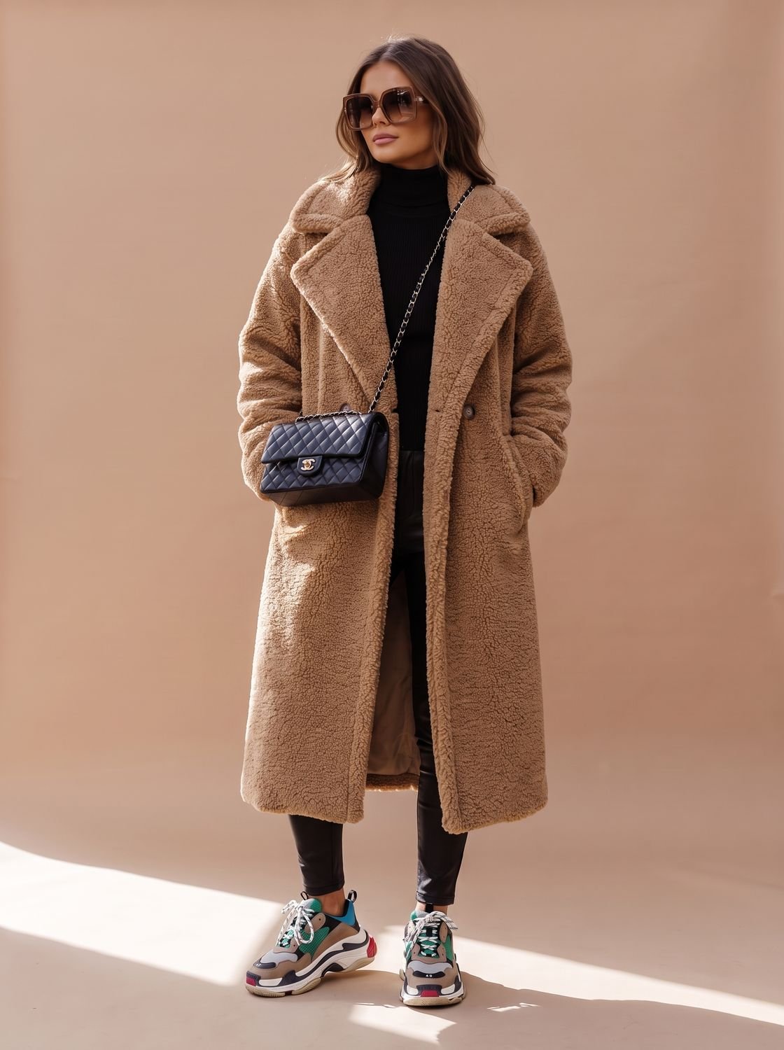 Emily | Women's Oversized Teddy Faux Fur Long Winter Coat