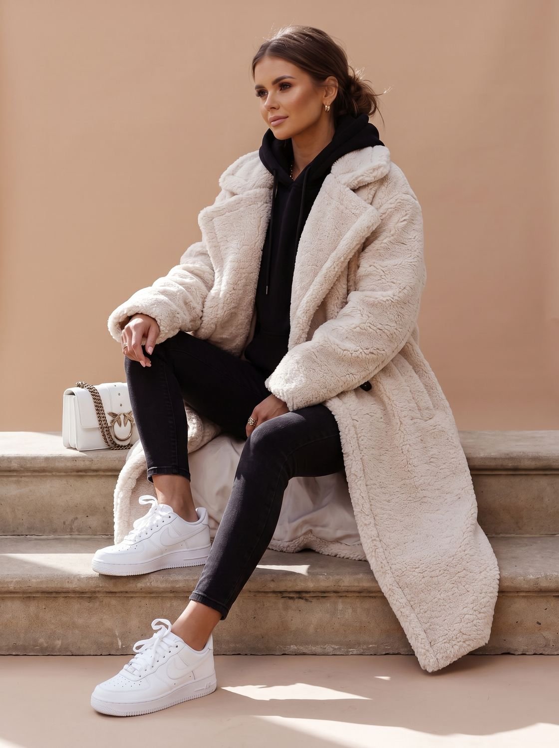 Emily | Women's Oversized Teddy Faux Fur Long Winter Coat