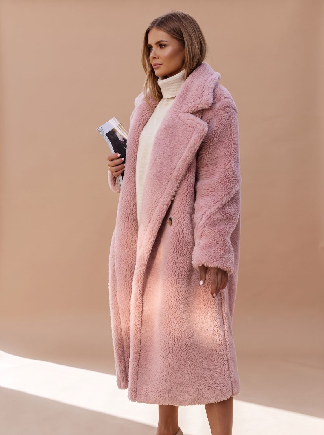Emily | Women's Oversized Teddy Faux Fur Long Winter Coat