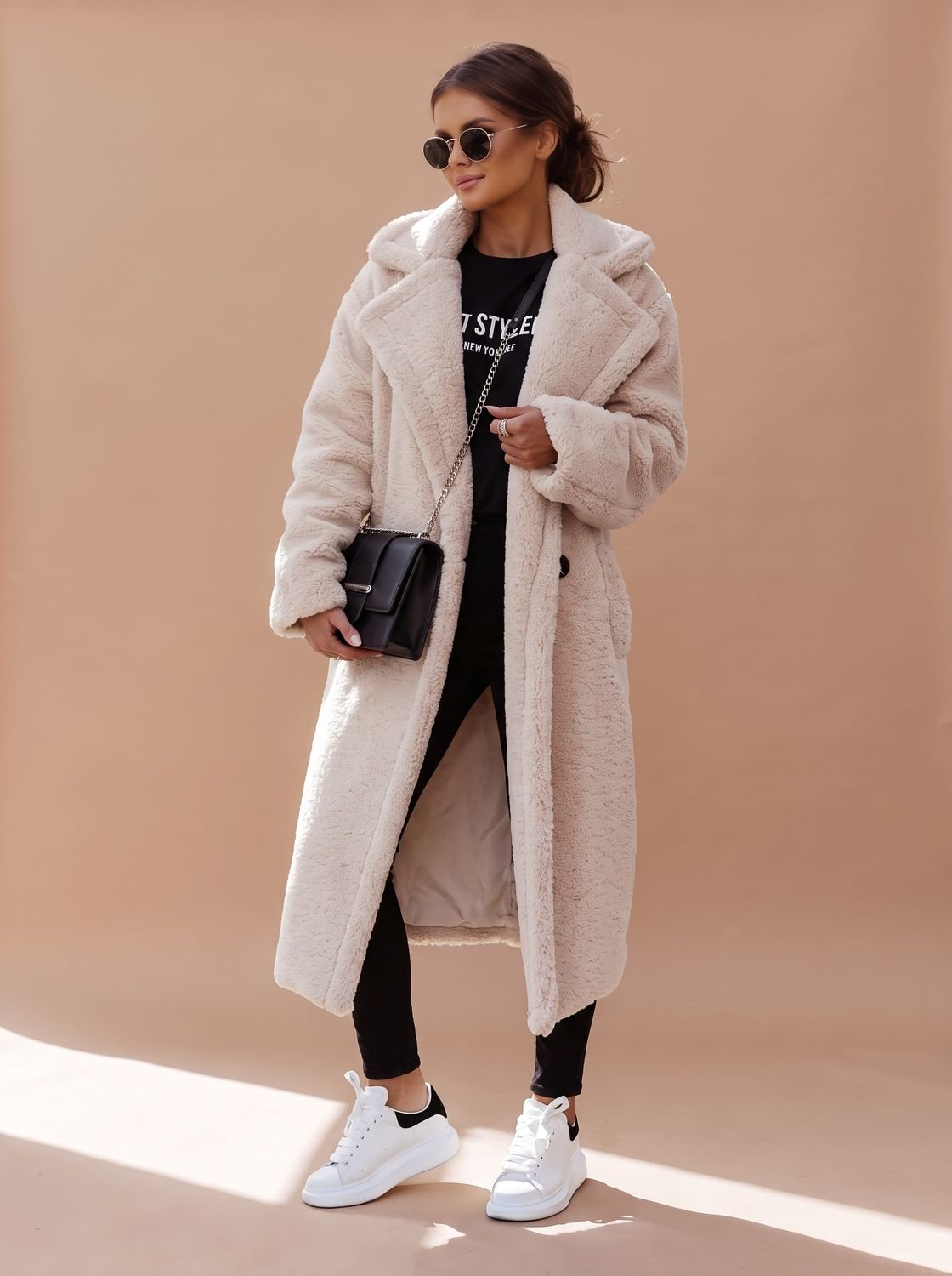 Emily | Women's Oversized Teddy Faux Fur Long Winter Coat