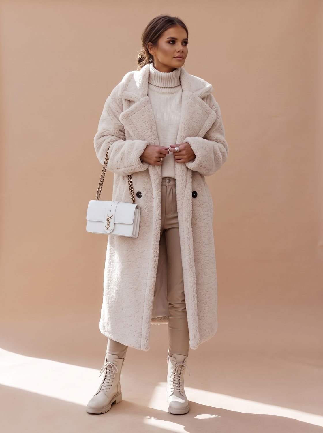 Emily | Women's Oversized Teddy Faux Fur Long Winter Coat