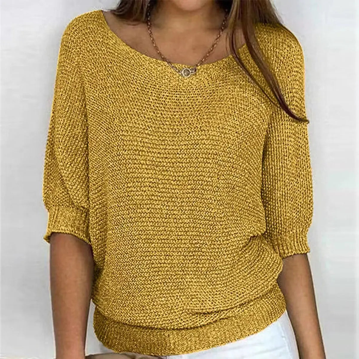 Women's Relaxed-Fit Batwing-Sleeve Knit Sweater