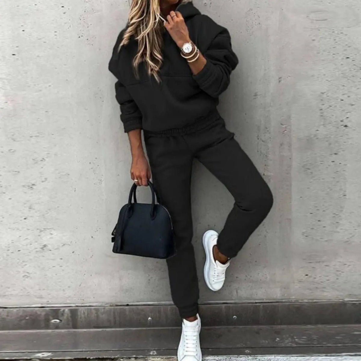 Women's Relaxed Fit Hoodie Joggers Matching Tracksuit Set