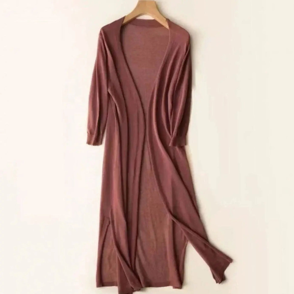 Women's Relaxed Open Front Lightweight Longline Long Cardigan
