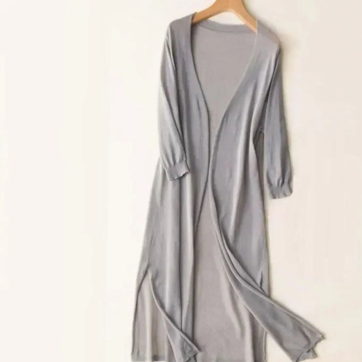 Women's Relaxed Open Front Lightweight Longline Long Cardigan