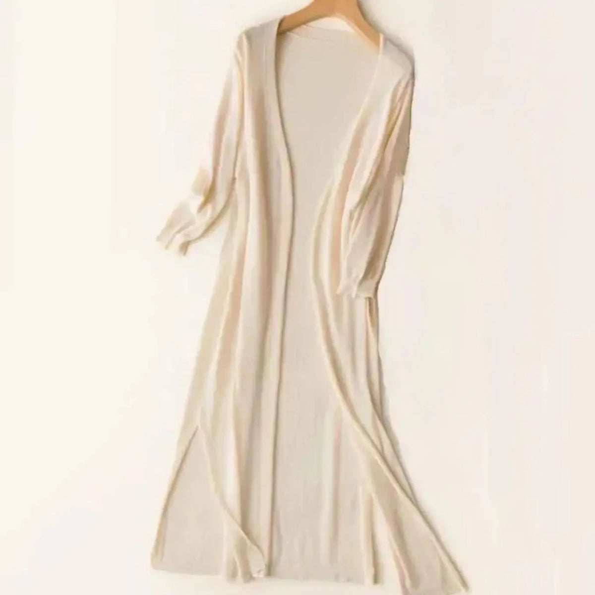 Women's Relaxed Open Front Lightweight Longline Long Cardigan