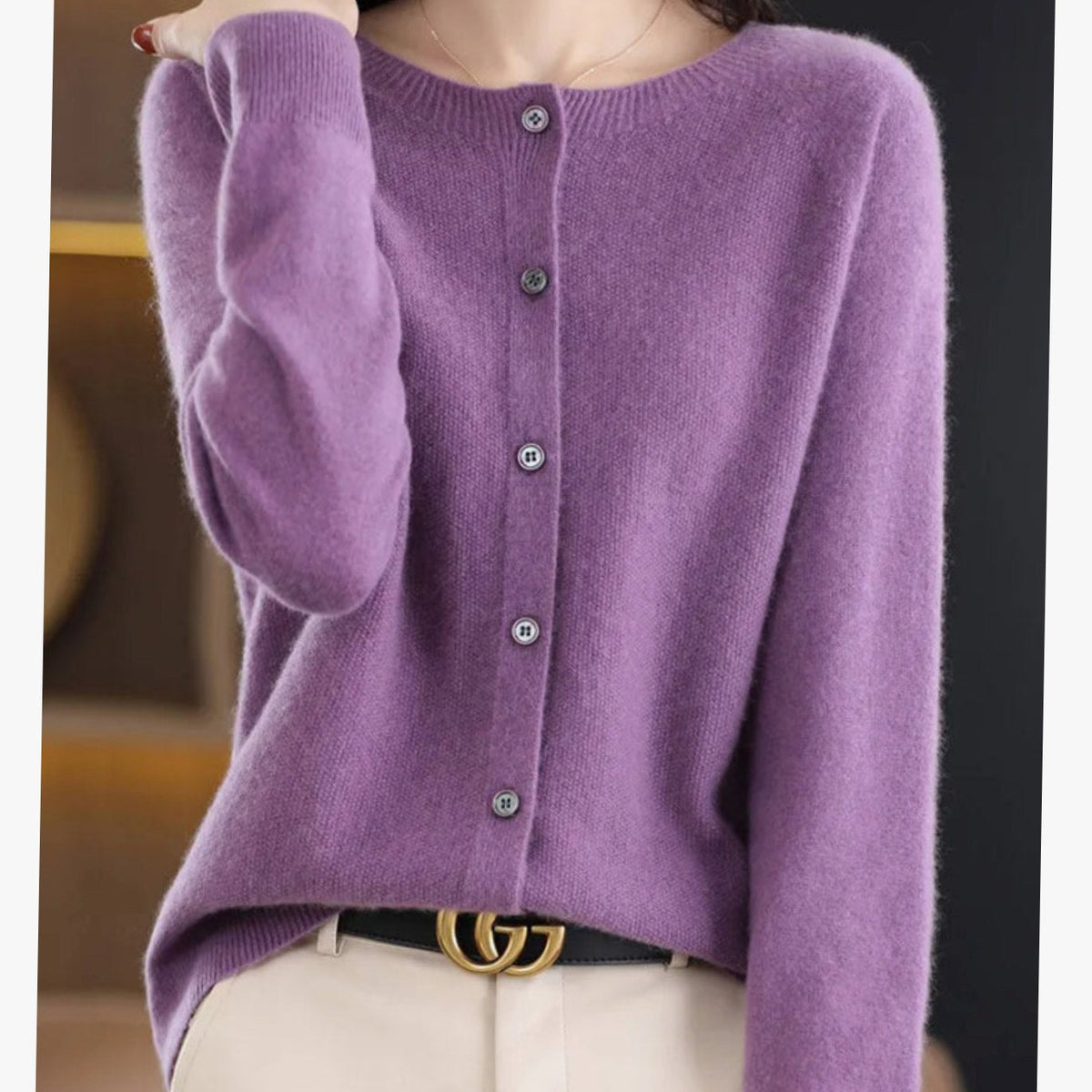 Women's Soft Knit V-Neck Button-Front Cardigan