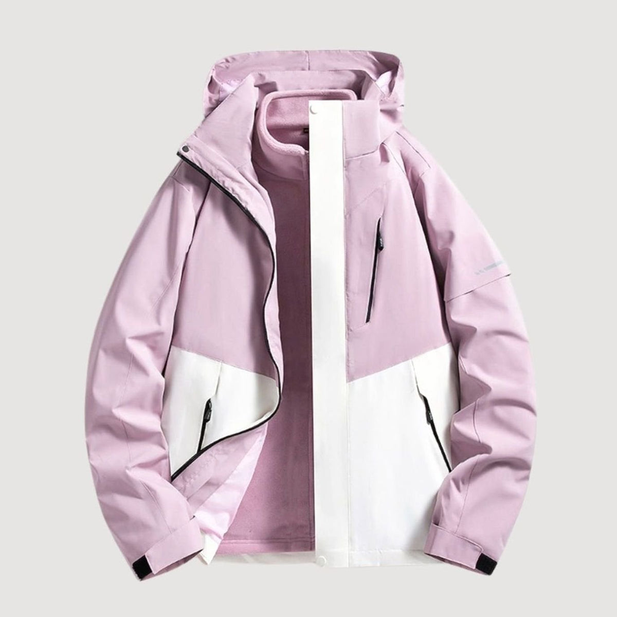 Women's Waterproof Hooded Relaxed-Fit Winter Jacket Fleece-Lined Collar