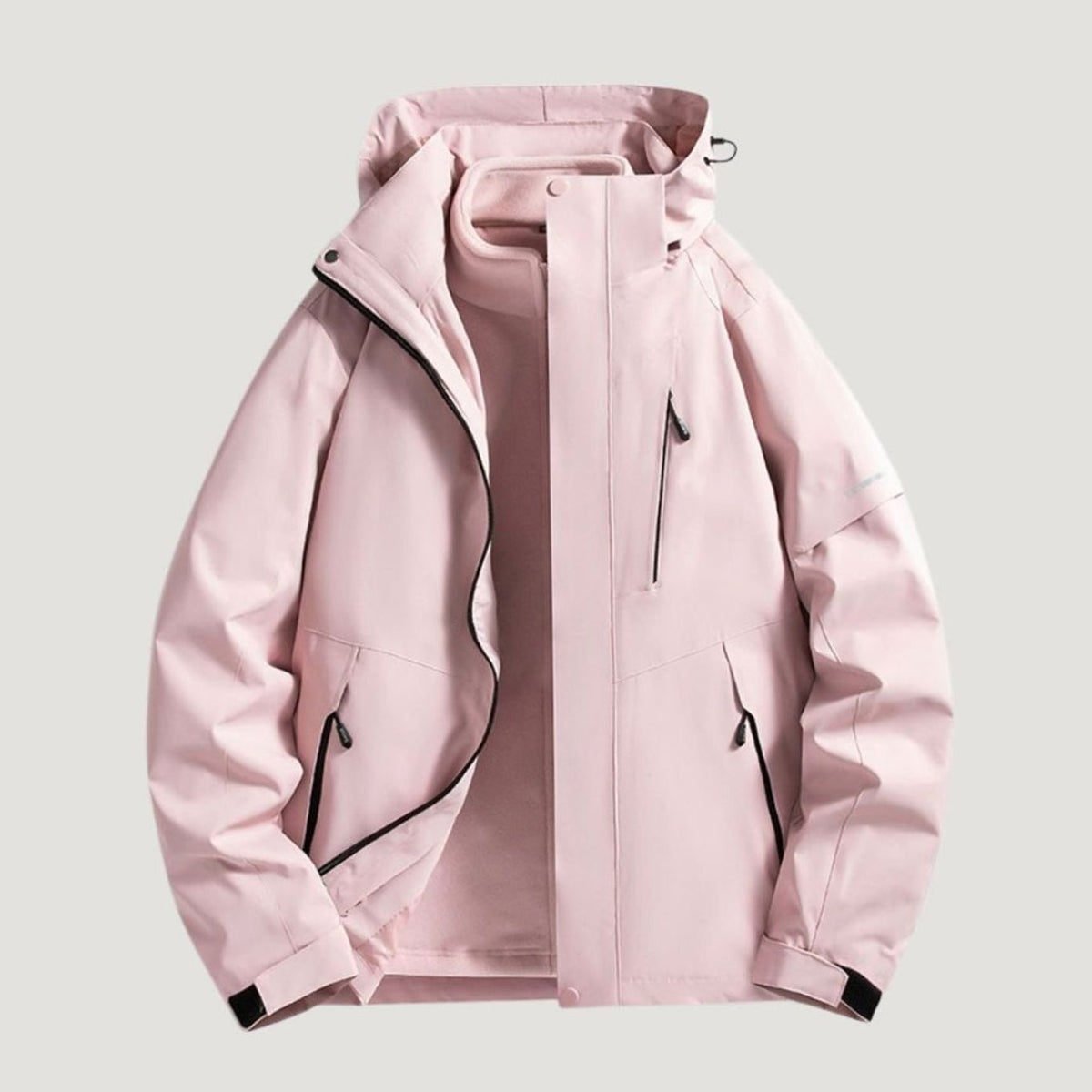 Women's Waterproof Hooded Relaxed-Fit Winter Jacket Fleece-Lined Collar