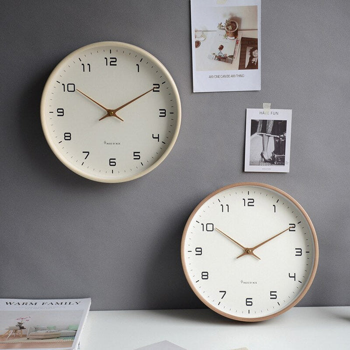 Nordic Solid Wood Silent Square Wall Clock
