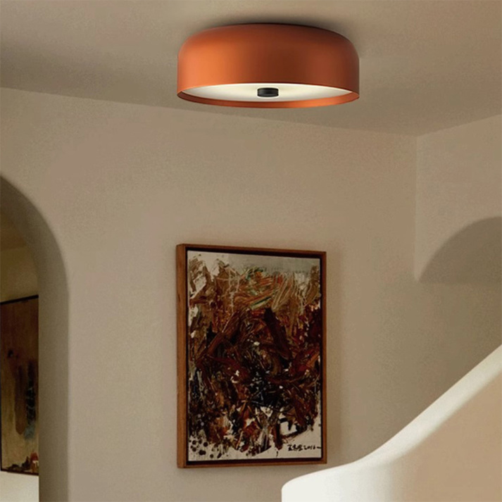Nordic Retro Round Flush Mount Minimalist Ceiling Light