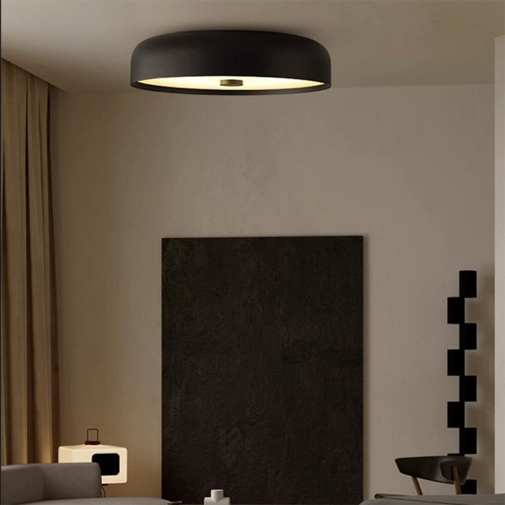 Nordic Retro Round Flush Mount Minimalist Ceiling Light