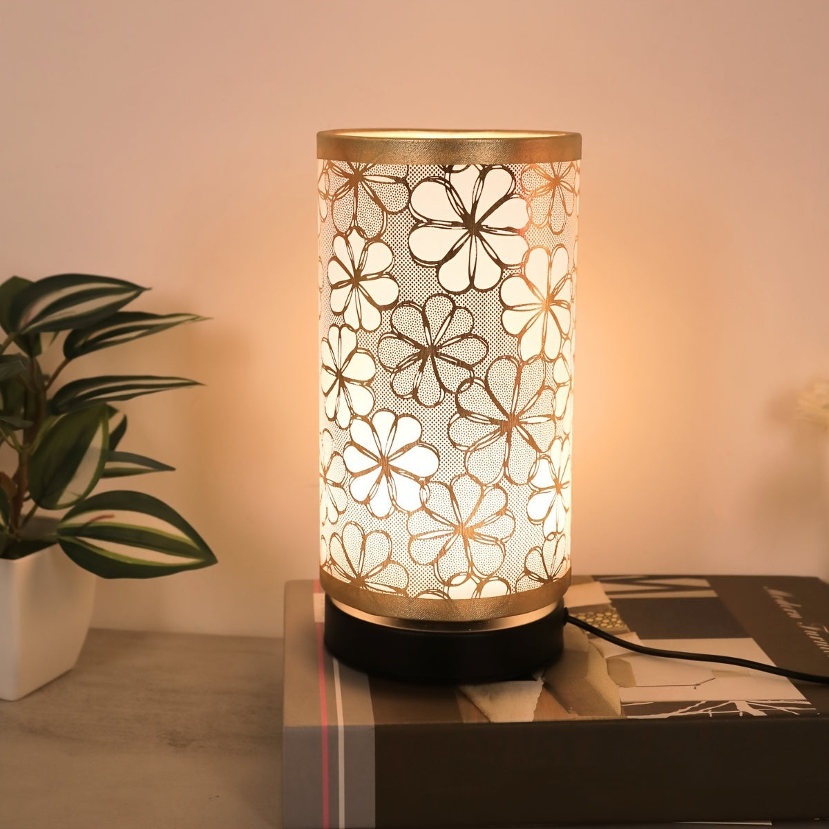 Nordic Sunflower Fabric Shade USB Table Lamp
