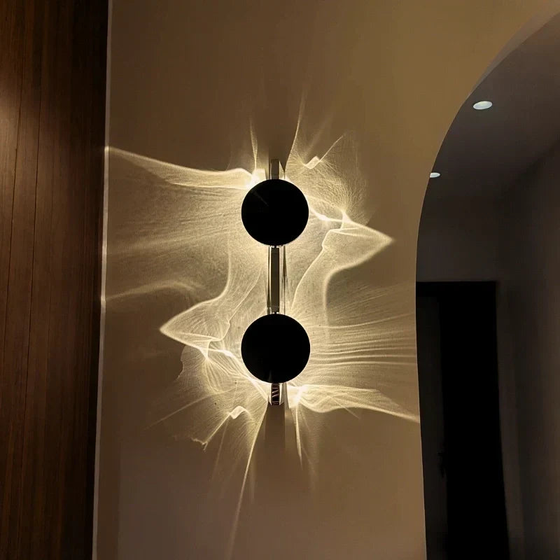 Rotatable Aluminum Stainless Steel Ripple Projection Wall Light