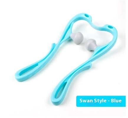 Ergonomic Six-Wheel Roller Handheld Neck Massager with Dynamic Rollers
