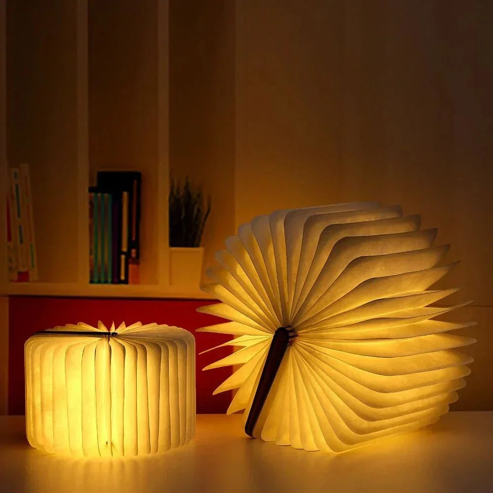 Foldable Book Style Portable Rechargeable Table Lamp