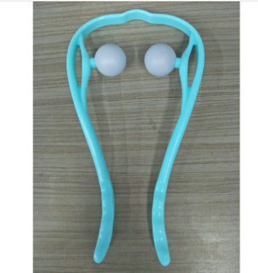 Ergonomic Six-Wheel Roller Handheld Neck Massager with Dynamic Rollers