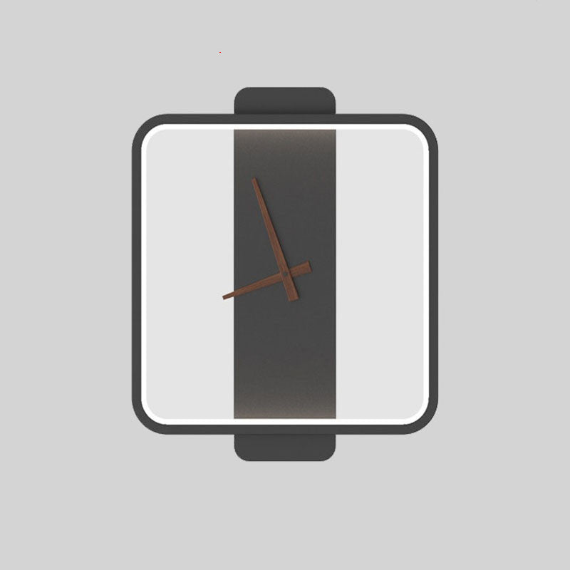 Nordic Minimalist Acrylic Clock Bedside Wall Light