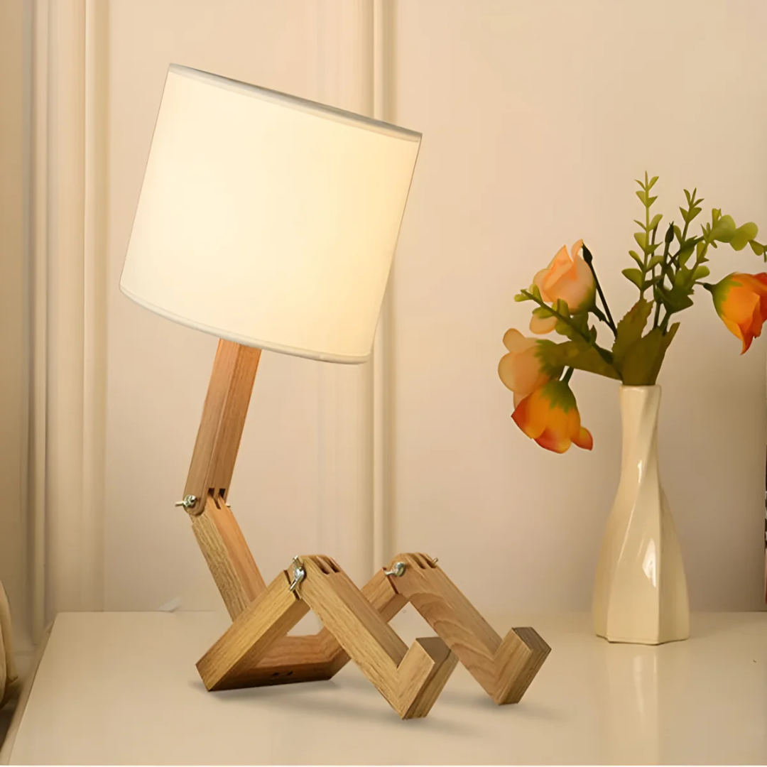 Adjustable Posable Solid Wood Nordic Table Lamp