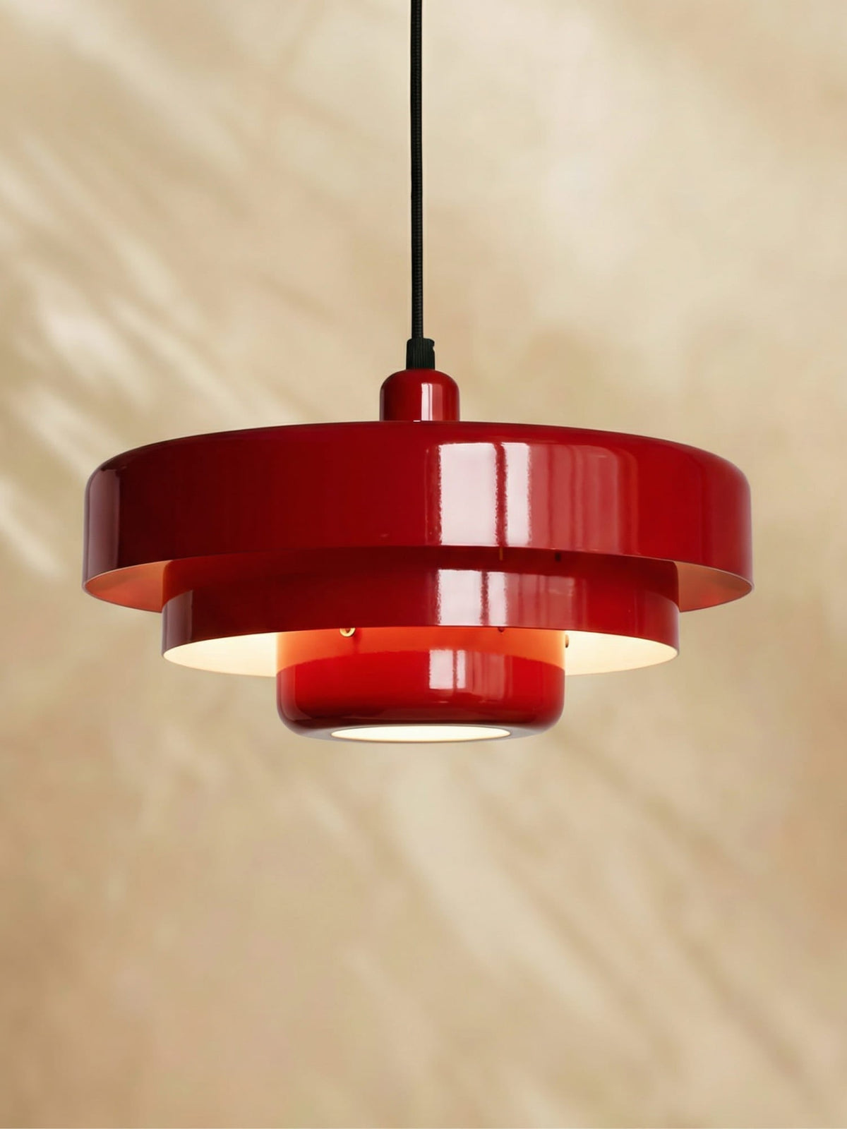 Retro Bauhaus Inspired Metal Suction Mount Pendant Light