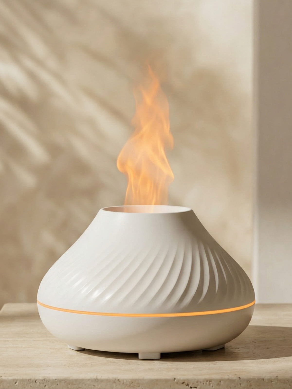 Flame Effect Illuminated Mist Essential Oil Aroma Diffuser