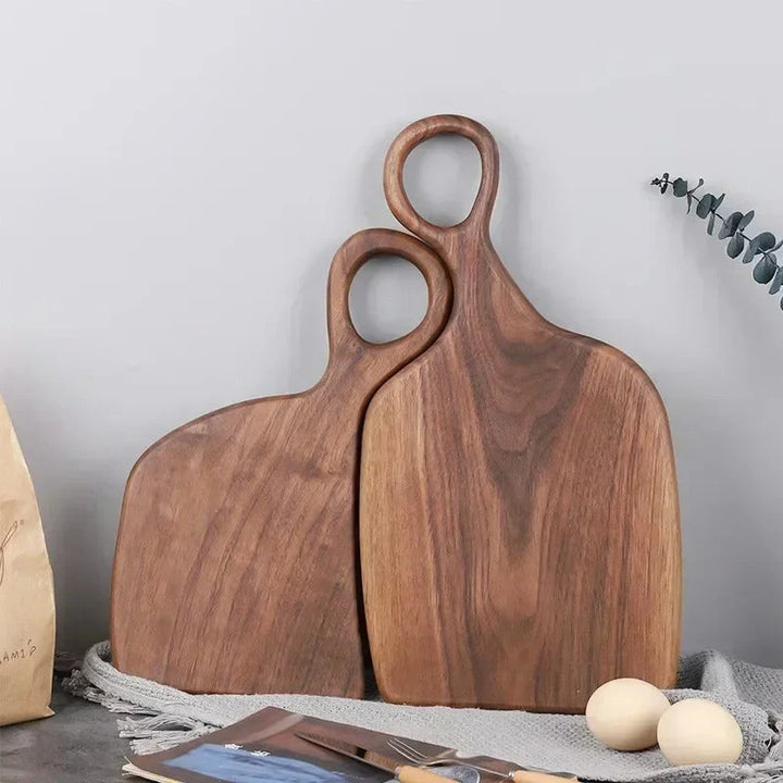 Solid Walnut Wood Double-Sided Cutting Board Set