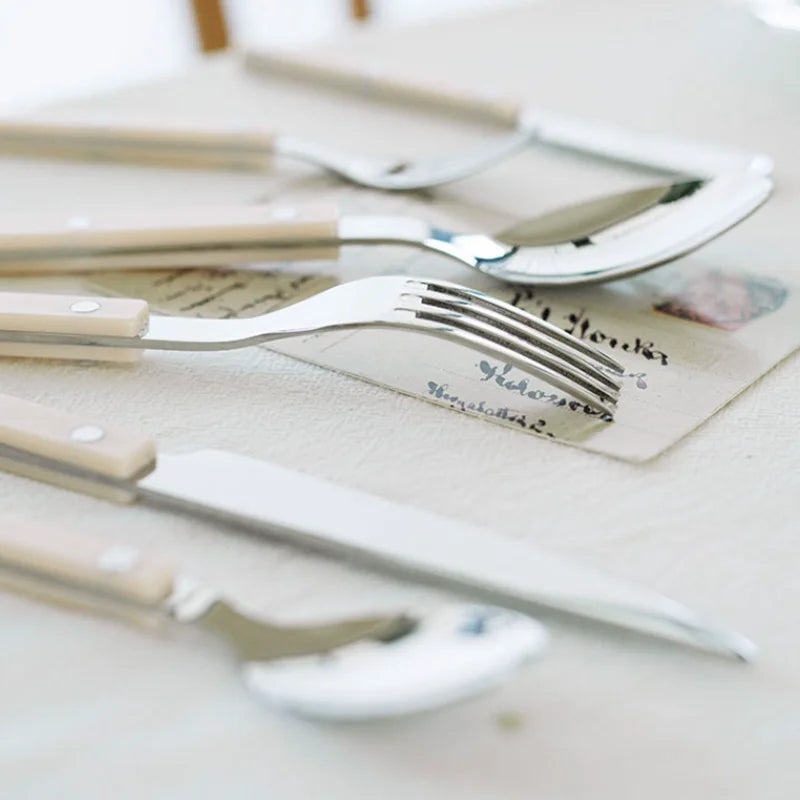 Engraved Pattern Stainless Steel Cutlery Set For Six People