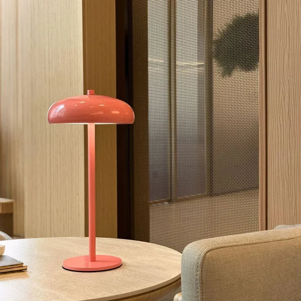 Retro Rounded Silhouette Touch Control Rechargeable Portable Table Lamp