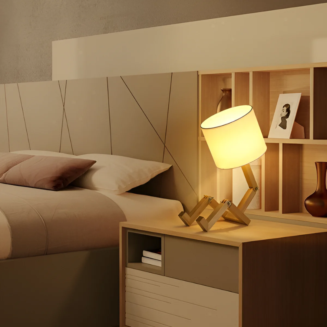 Adjustable Posable Solid Wood Nordic Table Lamp