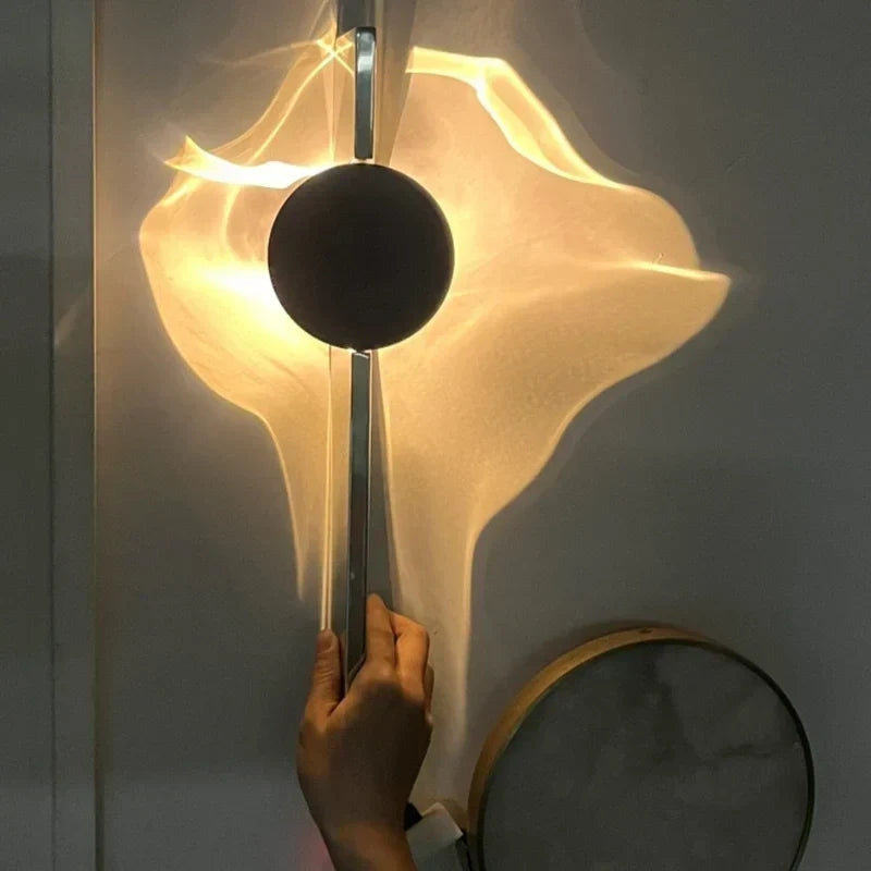 Rotatable Aluminum Stainless Steel Ripple Projection Wall Light