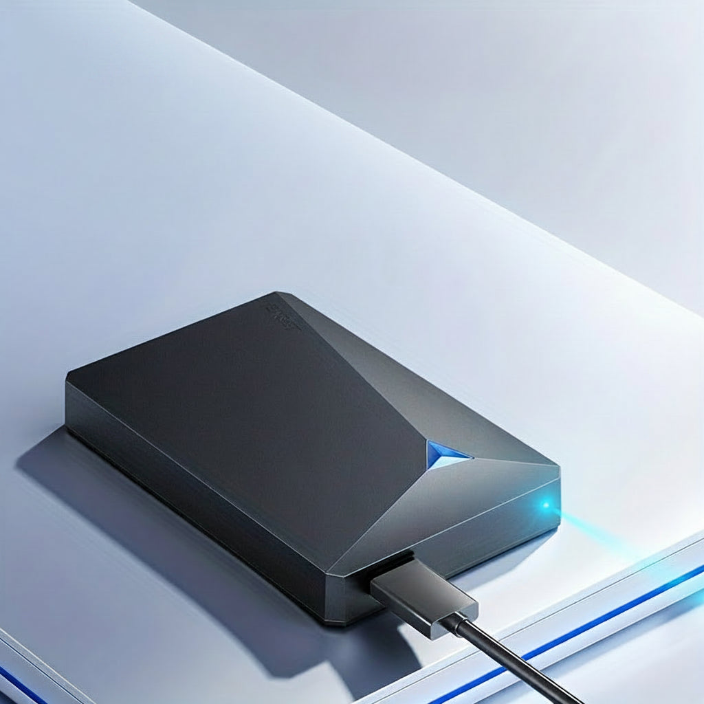 Slim Lightweight Portable External SSD Storage Backup Drive