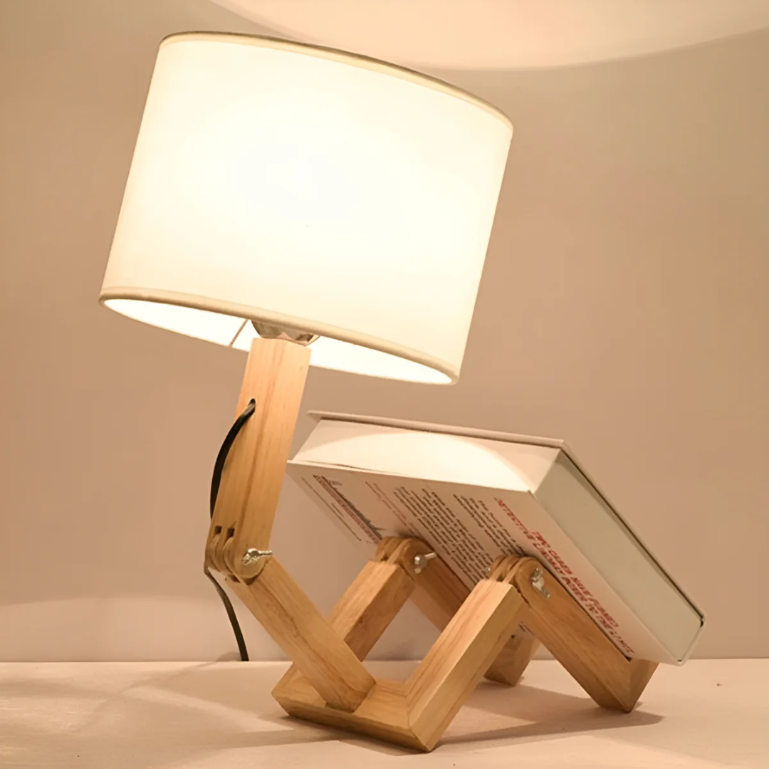 Adjustable Posable Solid Wood Nordic Table Lamp