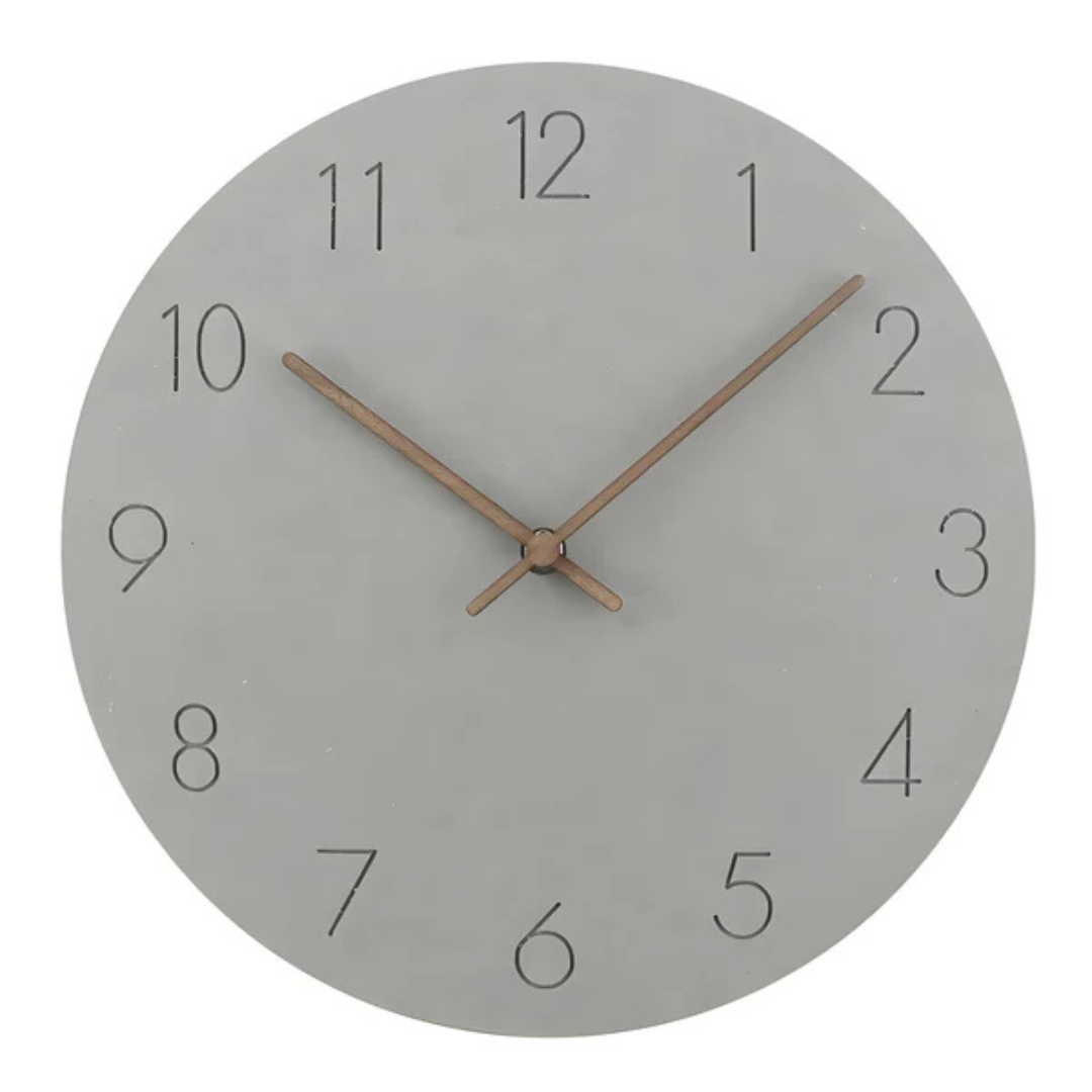Scandinavian Minimalist Round Wood Silent Wall Clock