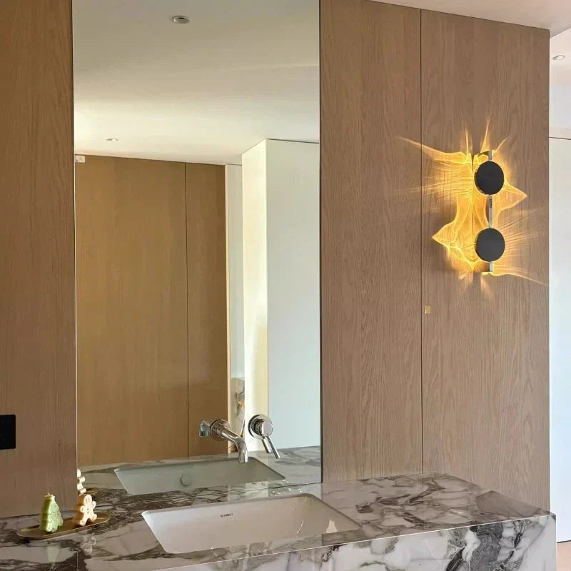 Rotatable Aluminum Stainless Steel Ripple Projection Wall Light