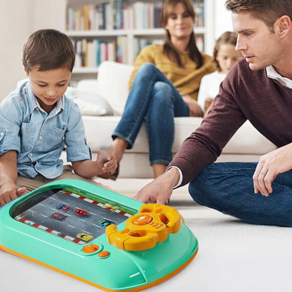 Screen Free Interactive Steering Wheel Racing Game Console Toy