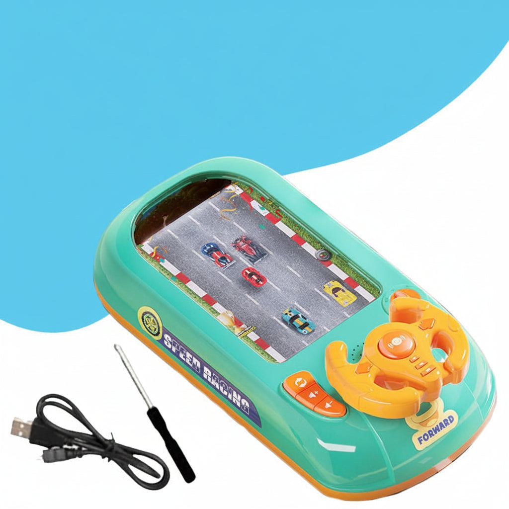 Screen Free Interactive Steering Wheel Racing Game Console Toy