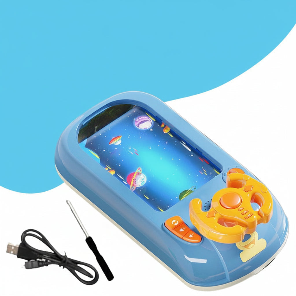 Screen Free Interactive Steering Wheel Racing Game Console Toy