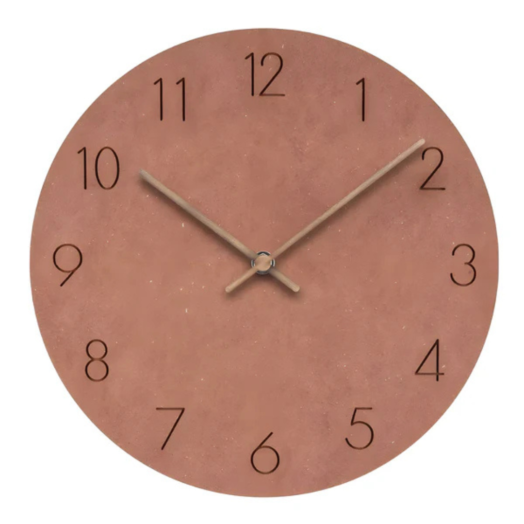 Scandinavian Minimalist Round Wood Silent Wall Clock
