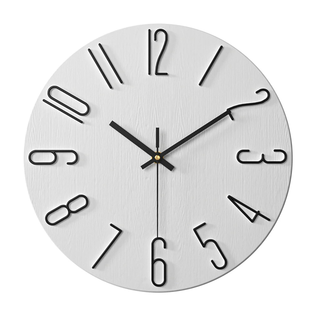Minimalist Scandinavian Silent Quartz Gold Accent Wall Clock