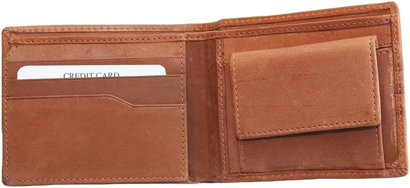 Genuine Leather Kangaroo Pin Aboriginal Folded Bifold Wallet
