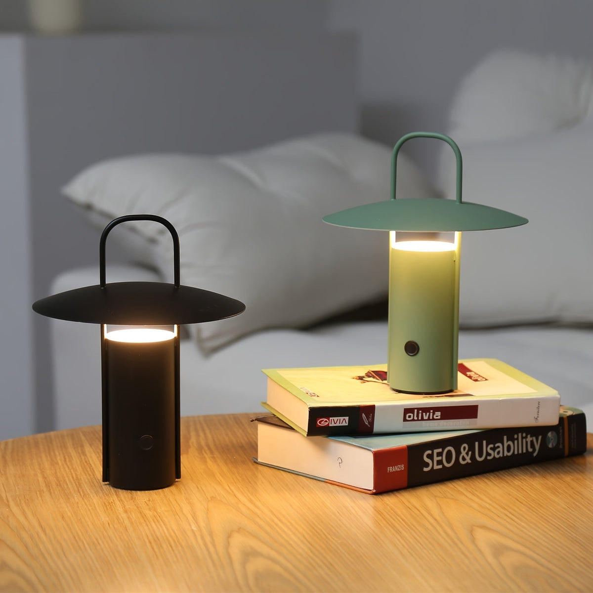 Minimalist Dome Metal Rechargeable Touch Control Table Lamp