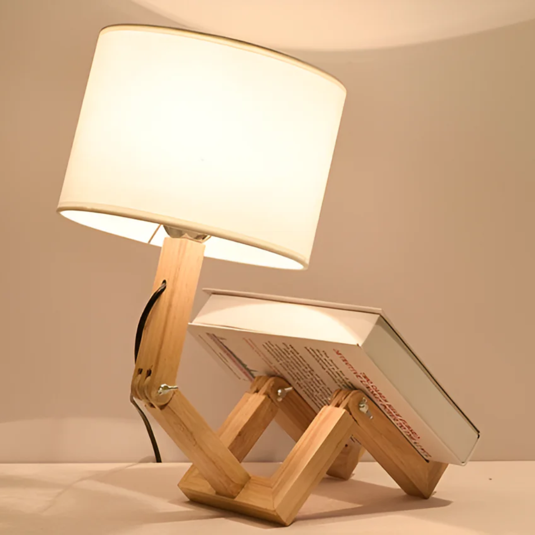 Adjustable Posable Solid Wood Nordic Table Lamp