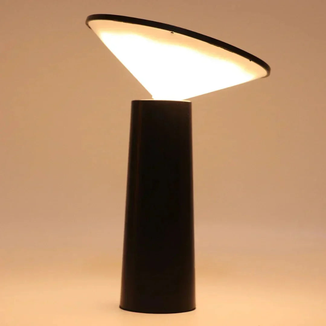 Sculptural Cone Silhouette Rechargeable Cordless Dimmable Table Lamp