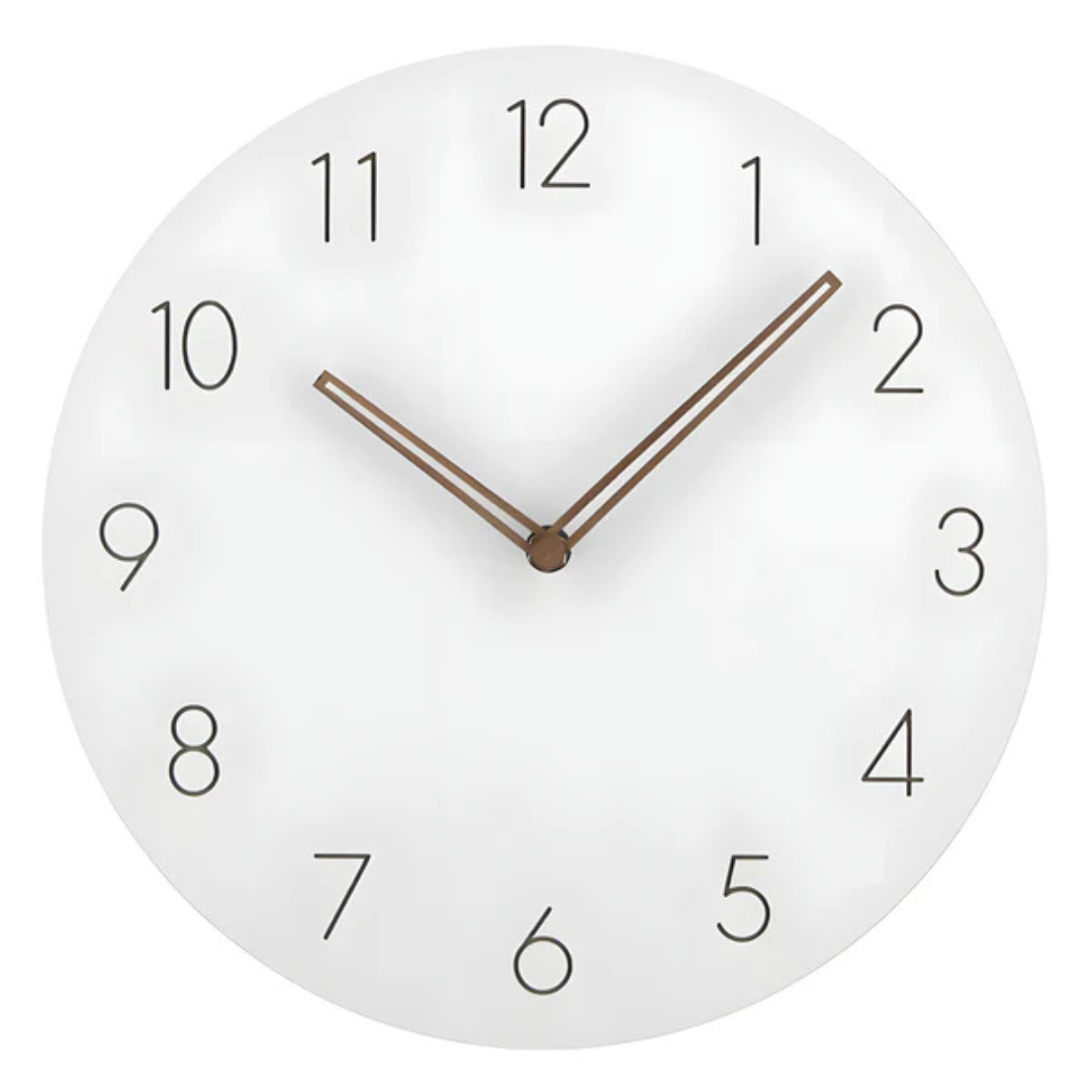 Scandinavian Minimalist Round Wood Silent Wall Clock