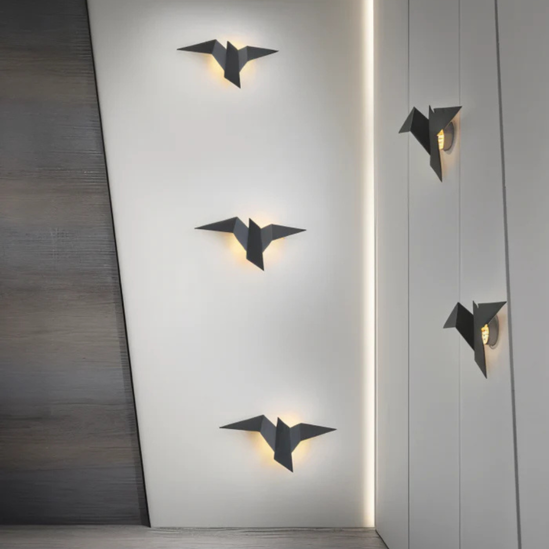 Sculptural Origami Inspired Metal Modern Wall Light