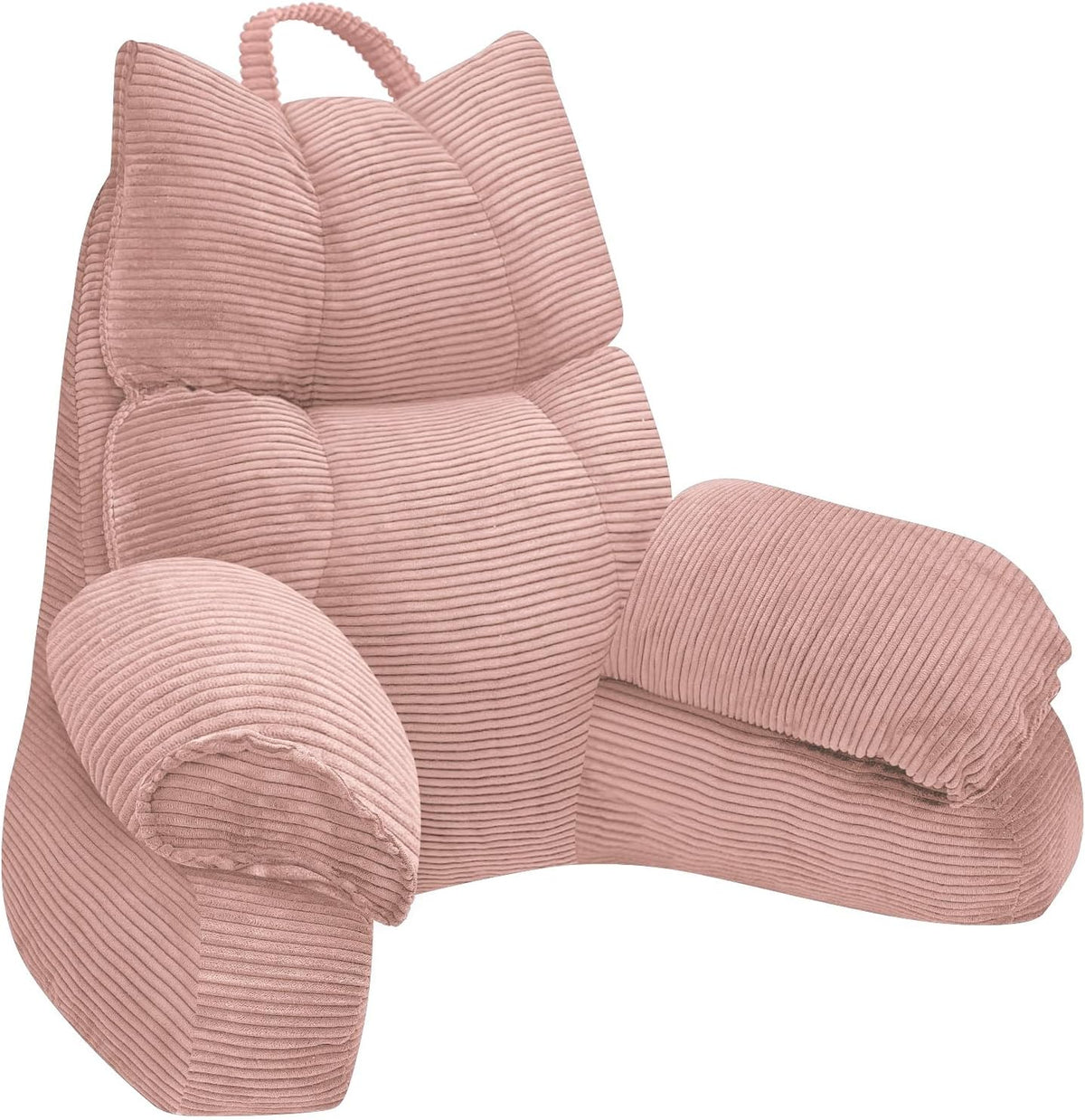 Memory Foam Armrest Structured Backrest Bed Lounge Pillow