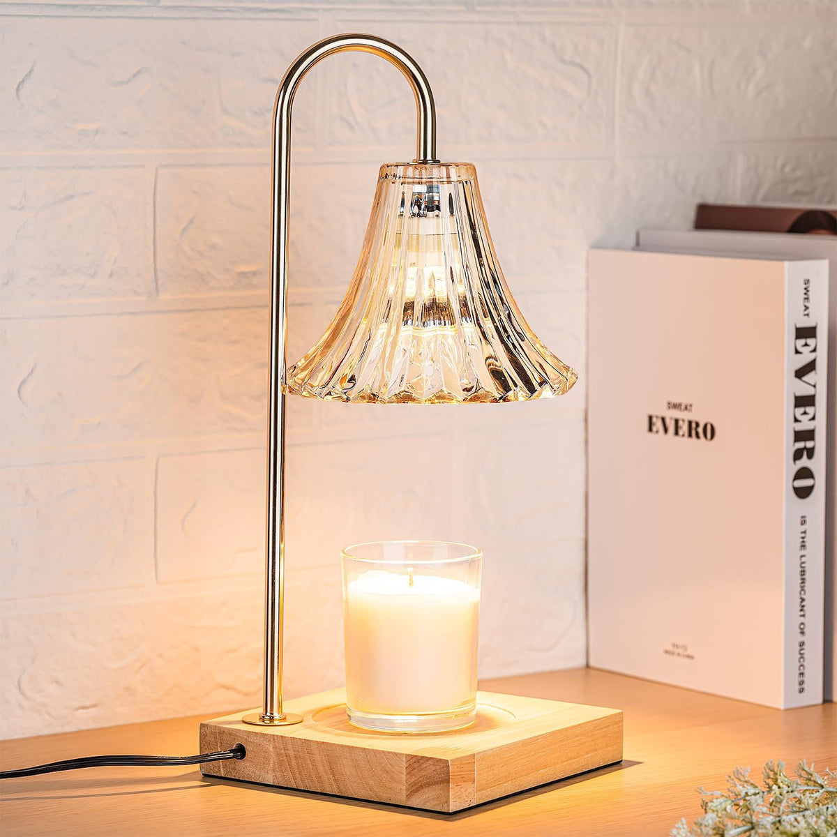 Flameless Dimmable Electric Wax Melting Candle Warmer Table Lamp