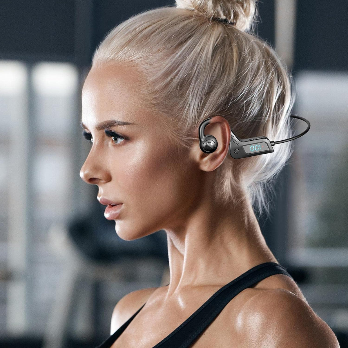 Lightweight Noise Cancelling Bone Conduction Open Ear Wireless Headphones