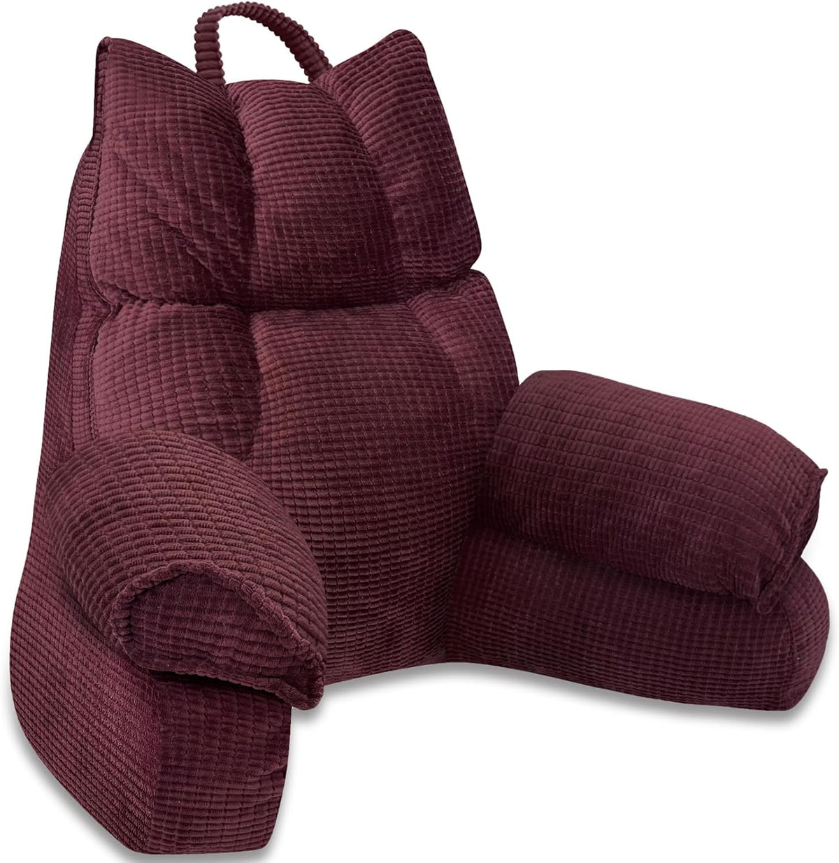 Memory Foam Armrest Structured Backrest Bed Lounge Pillow