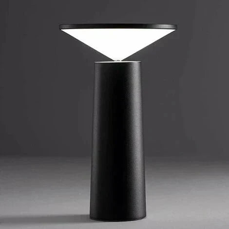 Sculptural Cone Silhouette Rechargeable Cordless Dimmable Table Lamp